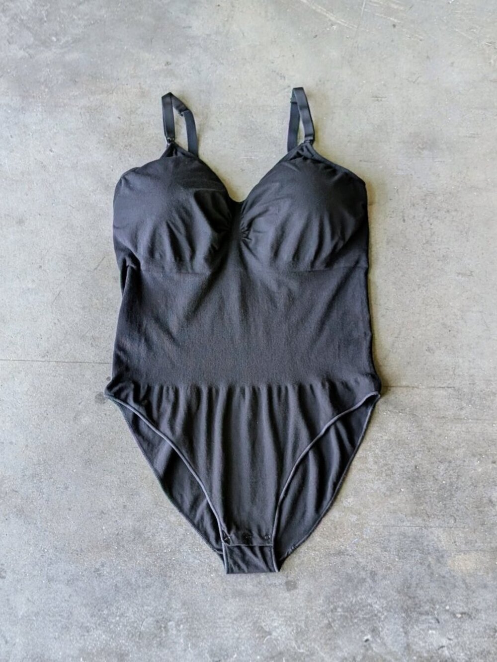 Kindred Bravely Sublime Bamboo Maternity and Nursing Bodysuit in Black size 1X